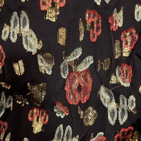 Veronica Beard Magg Floral Roses Ruched Silk Dress 6 - Picture 5 of 12